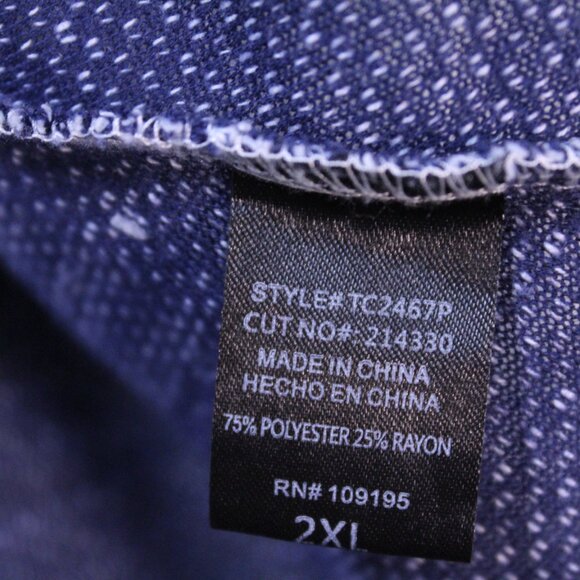 Annabelle Navy and Cream Lace Accent Blouse - Picture 9 of 10